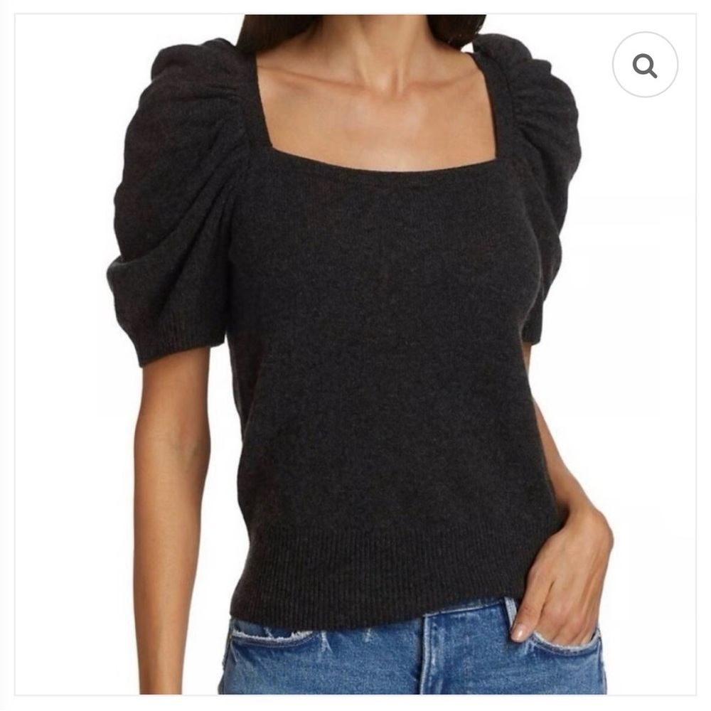 Frame Femme Square Neck Cashmere Sweater Sz S